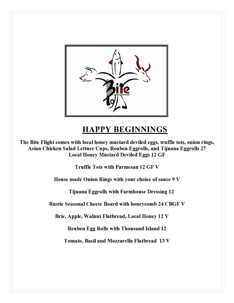 Menu – Bite Restaurant